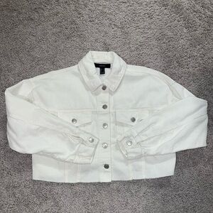 Forever 21 Crop Velvet Jacket